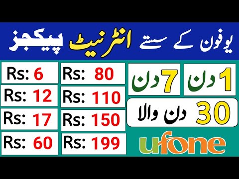 Ufone internet packages