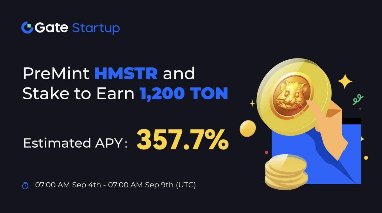 PreMint HMSTR PreToken, Stake to Earn 1,200 TON Mining Rewards